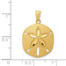 14k Yellow Gold Satin Diamond-cut Sand Dollar Pendant - (A87-236) 14k Yellow Gold Satin Diamond-cut Sand Dollar Pendant - (A87-236)