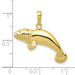 10K Yellow Gold Solid Polished Manatee Pendant - (A88-268) 10K Yellow Gold Solid Polished Manatee Pendant - (A88-268)