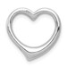 10K White Gold Polished Heart Chain Slide - (A88-751)