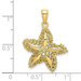 10K Yellow Gold Starfish Filigree Charm Pendant - (A88-886) 10K Yellow Gold Starfish Filigree Charm Pendant - (A88-886)