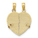 14K Two-Tone Gold BIG SIS-LIL Breakable Heart Charm Pendant - (A93-944) 14K Two-Tone Gold BIG SIS-LIL Breakable Heart Charm Pendant - (A93-944)
