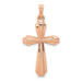 14K Rose Gold Textured, Brushed and Polished Passion Cross Pendant - (A99-977) 14K Rose Gold Textured, Brushed and Polished Passion Cross Pendant - (A99-977)