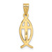14K Yellow Gold Ichthus Fish Pendant - (B11-152) 14K Yellow Gold Ichthus Fish Pendant - (B11-152)