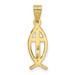 14K Yellow Gold Ichthus Fish Pendant - (B11-152) 14K Yellow Gold Ichthus Fish Pendant - (B11-152)