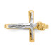 14K Two-tone Gold Polished INRI Crucifix Ring - Size 6.75 - (B31-880)
