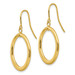 14K Yellow Gold Polished Tapered Flat Oval Dangle Earrings - (B39-615)