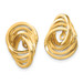 14K Yellow Gold Polished Love Knot Earrings Jackets 14mm length - (B41-696)