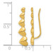 14K Yellow Gold Heart Polished Ear Climber Earrings - (B42-364) 14K Yellow Gold Heart Polished Ear Climber Earrings - (B42-364)