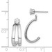 14K White Gold Polished with CZ Stud Earrings Jackets - (B43-770)