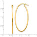 Leslie's 14K Yellow Gold Polished Oval Hoop Earrings 40mm length - (B44-283)