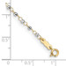 14K Two-tone Gold Circle Chain with Mirror Beads with 1'' extension Anklet - Length 9'' inches - (C64-112) 14K Two-tone Gold Circle Chain with Mirror Beads with 1'' extension Anklet - Length 9'' inches - (C64-112)