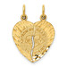 14K Yellow Gold Break-apart Love Charm - (A82-983)