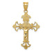 14K Yellow Gold INRI Fleur De Lis Crucifix Pendant - (A83-506) 14K Yellow Gold INRI Fleur De Lis Crucifix Pendant - (A83-506)