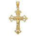 14K Yellow Gold INRI Fleur De Lis Crucifix Pendant - (A83-506) 14K Yellow Gold INRI Fleur De Lis Crucifix Pendant - (A83-506)