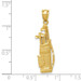 14K Yellow Gold Golf Bag Charm - (A83-712) 14K Yellow Gold Golf Bag Charm - (A83-712)