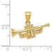 14K Yellow Gold Trumpet Pendant - (A84-400)