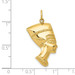 14K Yellow Gold Queen Nefertiti Charm - (A84-433) 14K Yellow Gold Queen Nefertiti Charm - (A84-433)