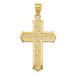 14K Yellow Gold Passion Cross Pendant 34mm length - (A84-472)