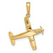 14K Yellow Gold 3-D Low-Wing Airplane Pendant - (A84-514) 14K Yellow Gold 3-D Low-Wing Airplane Pendant - (A84-514)