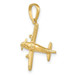 14K Yellow Gold 3-D Low-Wing Airplane Pendant - (A84-514) 14K Yellow Gold 3-D Low-Wing Airplane Pendant - (A84-514)