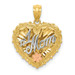 14K Tri-Color Gold Polished #1 Mom Shadowbox Pendant - (A85-120)