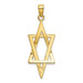 14K Yellow Gold Elongated Star of David Pendant - (A85-134) 14K Yellow Gold Elongated Star of David Pendant - (A85-134)