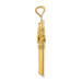 14k Yellow Gold Polished Tube Cross Pendant - (A86-201)