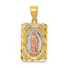14k Tri-Color Gold Diamond-cut Lady of Guadalupe Pendant - (A86-258) 14k Tri-Color Gold Diamond-cut Lady of Guadalupe Pendant - (A86-258)