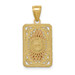 14k Tri-Color Gold Diamond-cut Lady of Guadalupe Pendant - (A86-258) 14k Tri-Color Gold Diamond-cut Lady of Guadalupe Pendant - (A86-258)