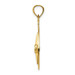 14k Yellow Gold Diamond-cut Polished Compass Pendant - (A86-282)