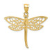 14K Yellow Gold Diamond-cut Dragonfly - (A86-967) 14K Yellow Gold Diamond-cut Dragonfly - (A86-967)