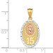 14K Yellow Gold Yellow & Rose Gold Two-tone Guadalupe & 15 Pendant - (A87-108) 14K Yellow Gold Yellow & Rose Gold Two-tone Guadalupe & 15 Pendant - (A87-108)