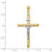 14k Two Tone Gold Polished Jesus Crucifix Pendant - (A87-414) 14k Two Tone Gold Polished Jesus Crucifix Pendant - (A87-414)