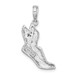 14k White Gold Polished Running Shoe Pendant - (A89-764) 14k White Gold Polished Running Shoe Pendant - (A89-764)