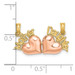 14K Two-Tone Gold Mother & Daughter Breakable Hearts Charm Pendant - (A94-436) 14K Two-Tone Gold Mother & Daughter Breakable Hearts Charm Pendant - (A94-436)