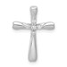 14K White Gold and Diamond Cross Pendant Slide Pendant 1/20-Carat - (A97-217) 14K White Gold and Diamond Cross Pendant Slide Pendant 1/20-Carat - (A97-217)