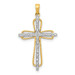 14K Yellow Gold .03-Carat Diamond Accent Cross Pendant - (A97-276) 14K Yellow Gold .03-Carat Diamond Accent Cross Pendant - (A97-276)