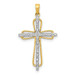 14K Yellow Gold .03-Carat Diamond Accent Cross Pendant - (A97-276) 14K Yellow Gold .03-Carat Diamond Accent Cross Pendant - (A97-276)