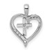 14K White Gold Diamond Accent Heart and Cross Pendant - (A97-335) 14K White Gold Diamond Accent Heart and Cross Pendant - (A97-335)