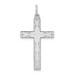14K White Gold Laser Designed Cross Pendant 32mm length - (B11-199)