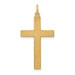 14K Yellow Gold Laser Designed Cross Pendant 31mm length - (B11-202)