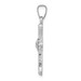 14K White Gold Diamond Textured Fleur de lis Cross Pendant - (B11-265) 14K White Gold Diamond Textured Fleur de lis Cross Pendant - (B11-265)