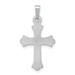 14K White Gold Diamond Textured Fleur de lis Cross Pendant - (B11-265) 14K White Gold Diamond Textured Fleur de lis Cross Pendant - (B11-265)