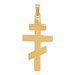 14K Yellow Gold Eastern Orthodox Cross Pendant 34mm length - (B11-691) 14K Yellow Gold Eastern Orthodox Cross Pendant 34mm length - (B11-691)