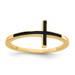 14K Yellow Gold Antiqued Sideways Cross Ring - Size: 6 - (B32-130)