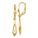 14K Yellow Gold Polished Dangle Leverback Earrings - (B42-255)