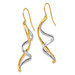 14K Two-tone Gold Polished Fancy Dangle Earrings - (B42-491)