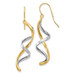 14K Two-tone Gold Polished Fancy Dangle Earrings - (B42-491)
