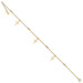 14K Yellow Gold Polished and Textured Cross Anklet - Length 9'' inches - (C64-135) 14K Yellow Gold Polished and Textured Cross Anklet - Length 9'' inches - (C64-135)