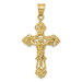 14K Yellow Gold INRI Fleur De Lis Crucifix Pendant - (A83-478) 14K Yellow Gold INRI Fleur De Lis Crucifix Pendant - (A83-478)